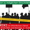 Warnstreiks im öffentlichen Dienst am 07. und 10.03.2025