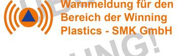 Information der Öffentlichkeit - Warnmeldung Bereich Winning Plastics - SMK GmbH, Oberlungwitz